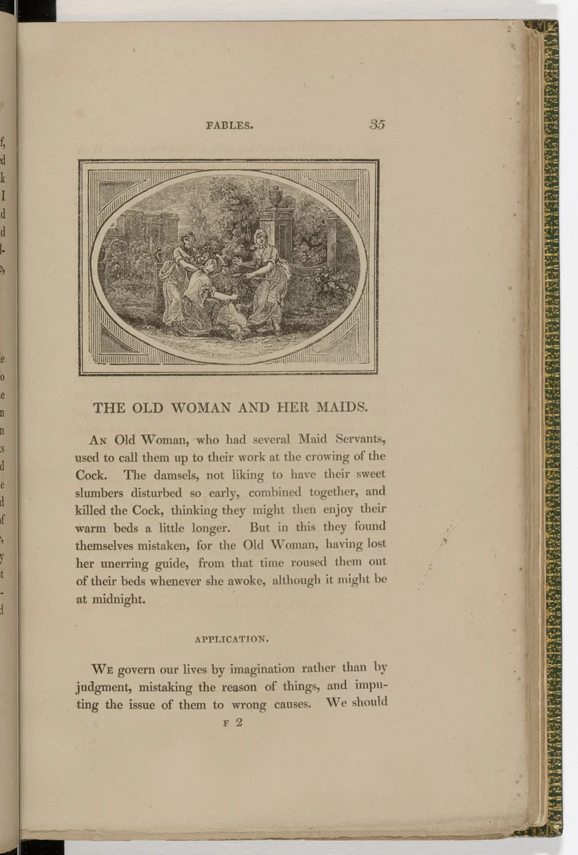 Headpiece (page 35) from The Fables of Aesop by Thomas Bewick, illustrated book, 1818