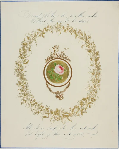 Dearest, I Love Thee (valentine) by Unknown Artist, other, 1845-1855