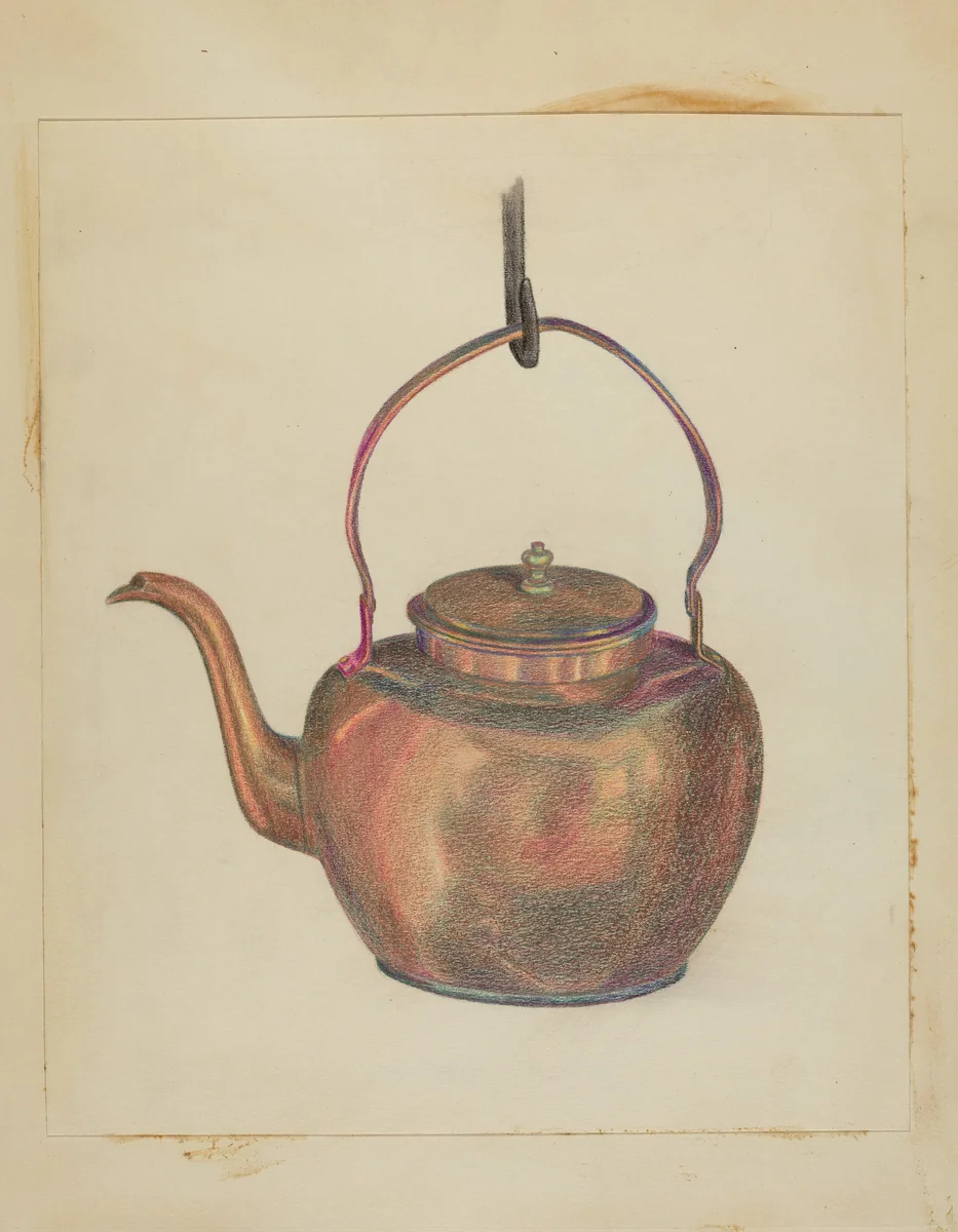 Kettle by Tabea Hosier, index of american design, 1936