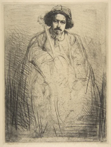 Becquet (J. Becquet, Sculptor) by James McNeill Whistler, print, 1859