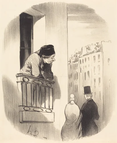 Moi aussi j'ai été jeune... by Honoré Daumier, print, 1847