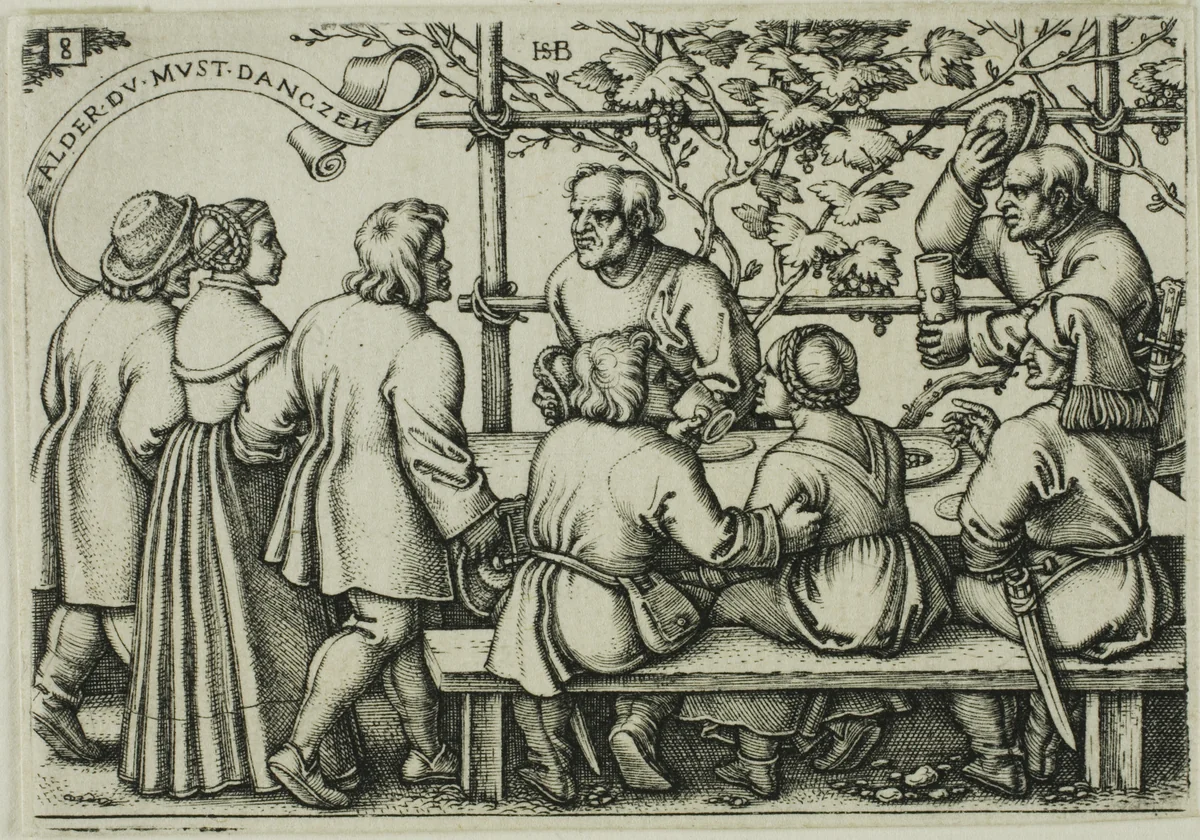 Peasants' Feast, plate 8 from the Peasants' Feast or the Twelve Months by Sebald Beham, print, 1546