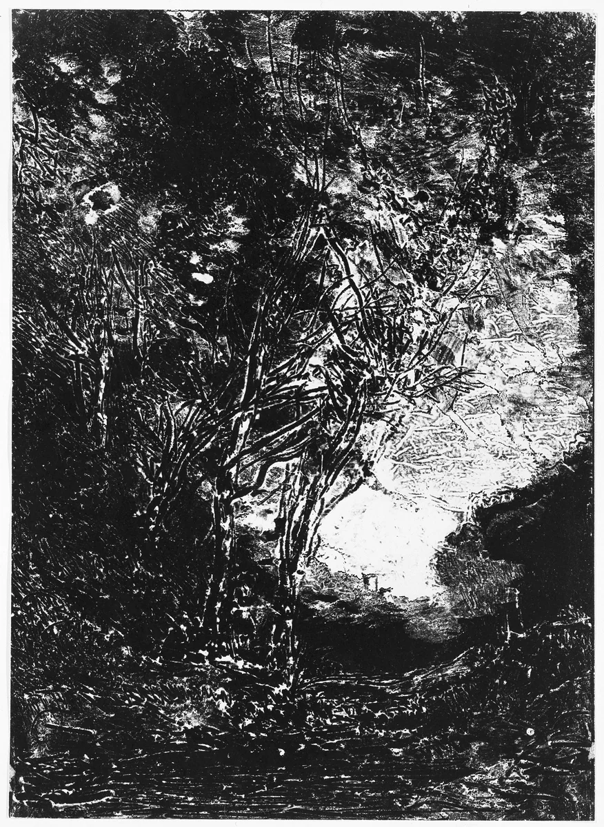 The Ambush (L'Embuscade) by Camille Corot, print, 1858