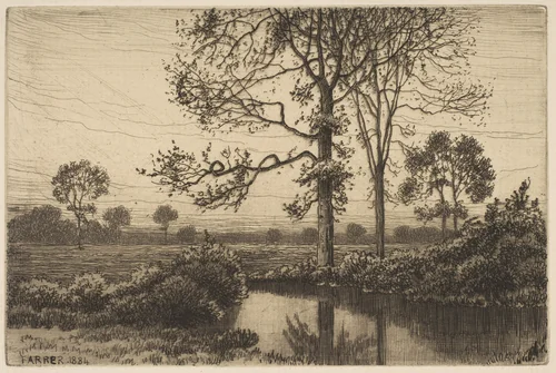 Autumn's Grey and Melancholy by Henry Farrer, print, 1884