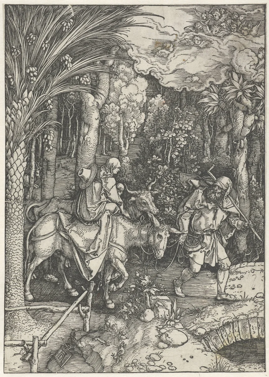Vlucht naar Egypte by Unknown, print, 1502-1506
