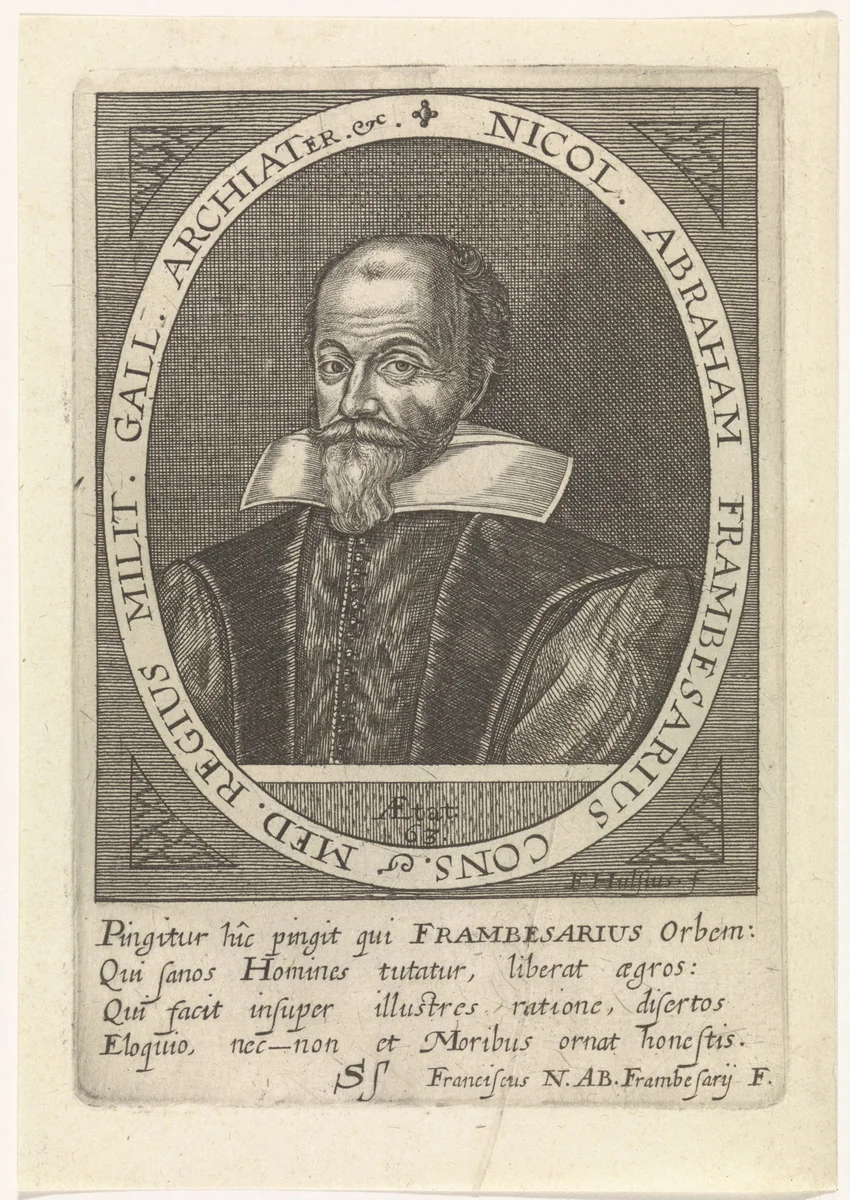 Portret van Nicolas Abraham de La Framboisière by Unknown, print, 1590-1665