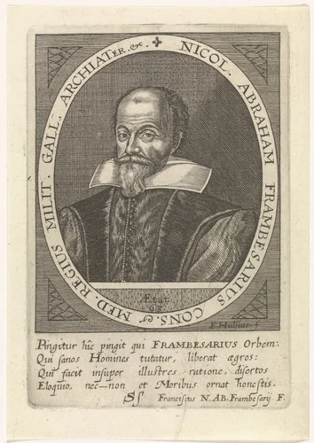 Portret van Nicolas Abraham de La Framboisière by Unknown, print, 1590-1665