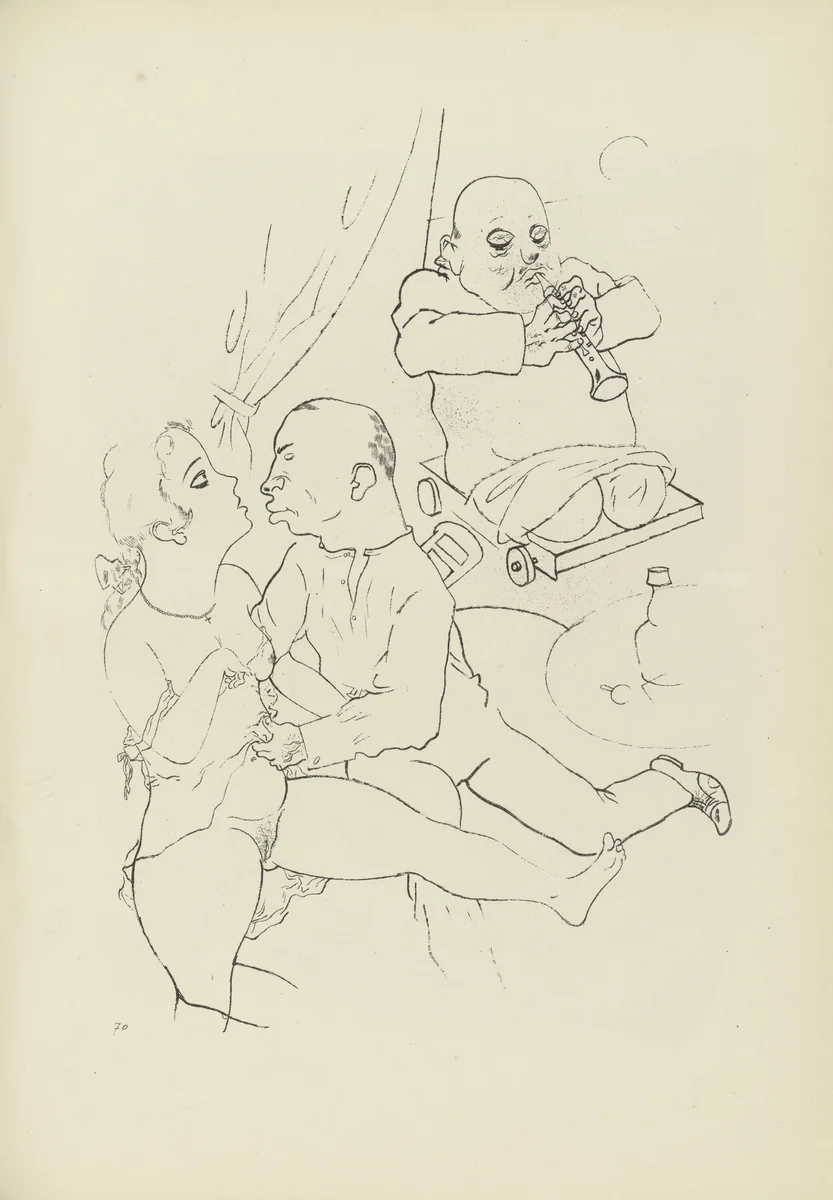 Ständchen (plate, folio 85) from Ecce Homo by George Grosz, illustrated book, 1922