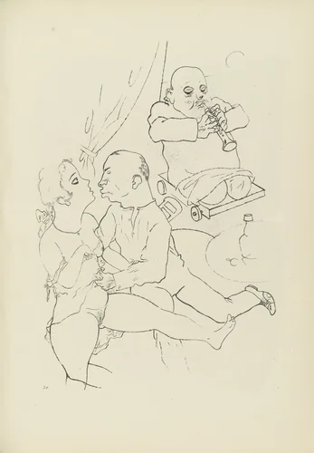 Ständchen (plate, folio 85) from Ecce Homo by George Grosz, illustrated book, 1922