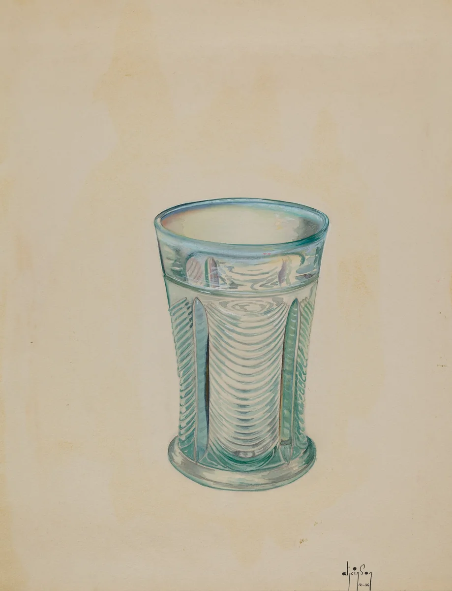 Water Glass by Ralph Atkinson, index of american design, 1936