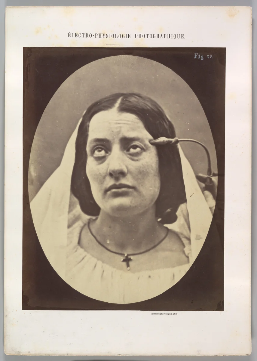 Figure 75: Nun saying her prayers by Guillaume Benjamin Amand Duchenne de Boulogne, photograph, 1854-1856