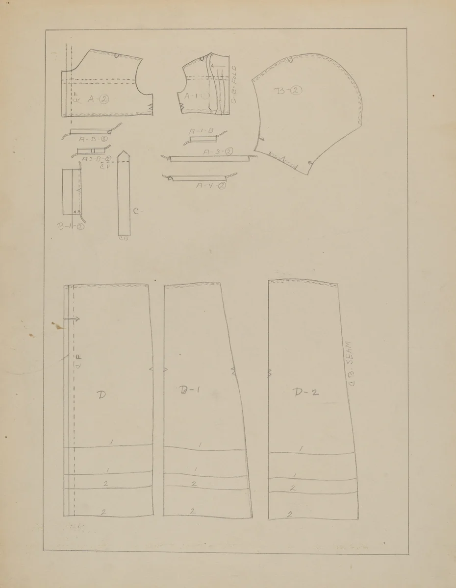 Girl's Dress (Pattern) by Nancy Crimi, index of american design, 1937