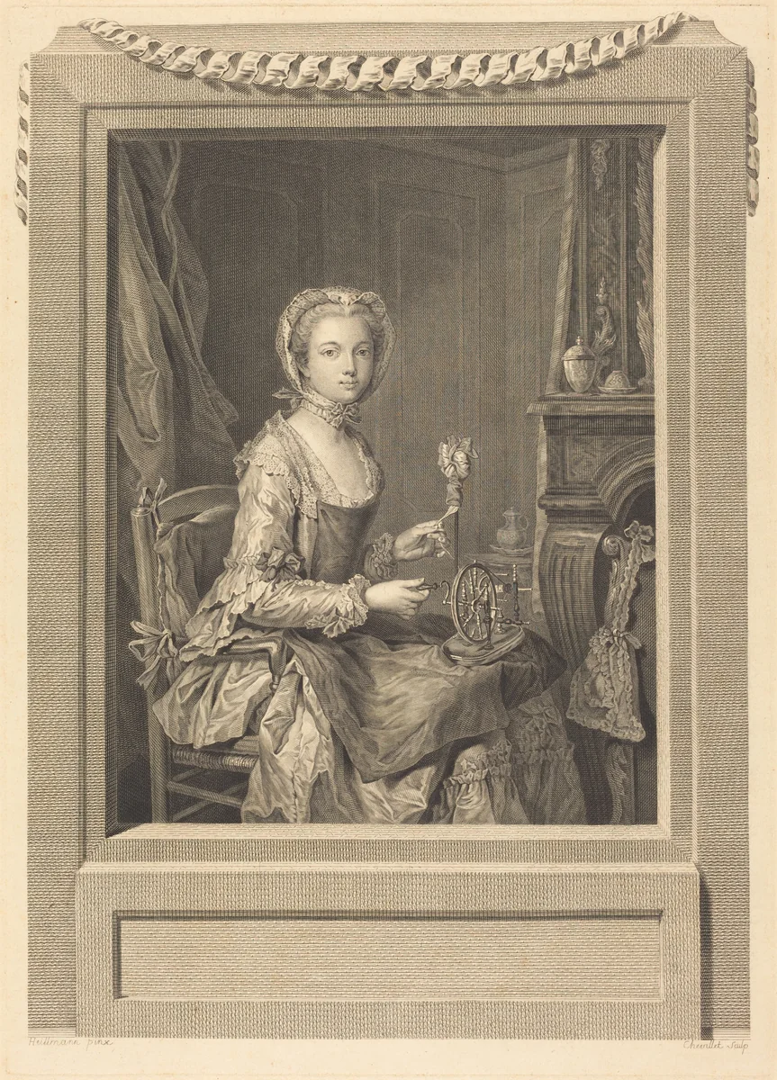 Mademoiselle Sa Soeur by Juste Chevillet, print, 1729-1790