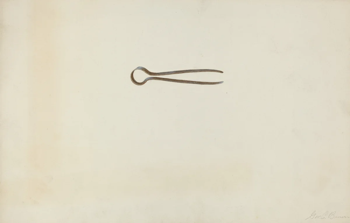 Iron Tweezer by George C. Brown, index of american design, 1938