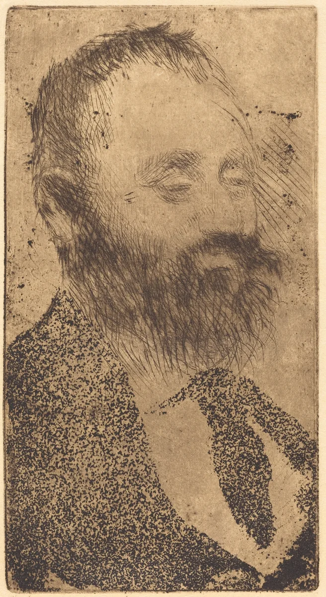 Alphonse Hirsch by Edgar Degas, print, 1875