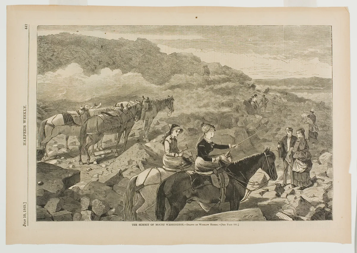 The Summit of Mount Washington by Winslow Homer, print, 1869