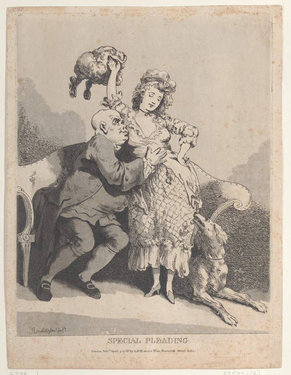 Special Pleading by Thomas Rowlandson, print, 1786