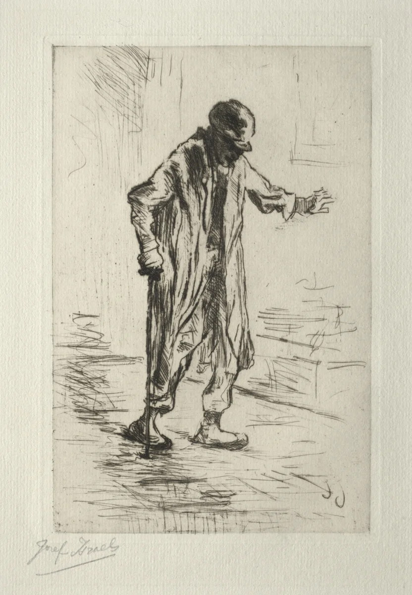 Stumbling Old Man by Jozef Israëls, print