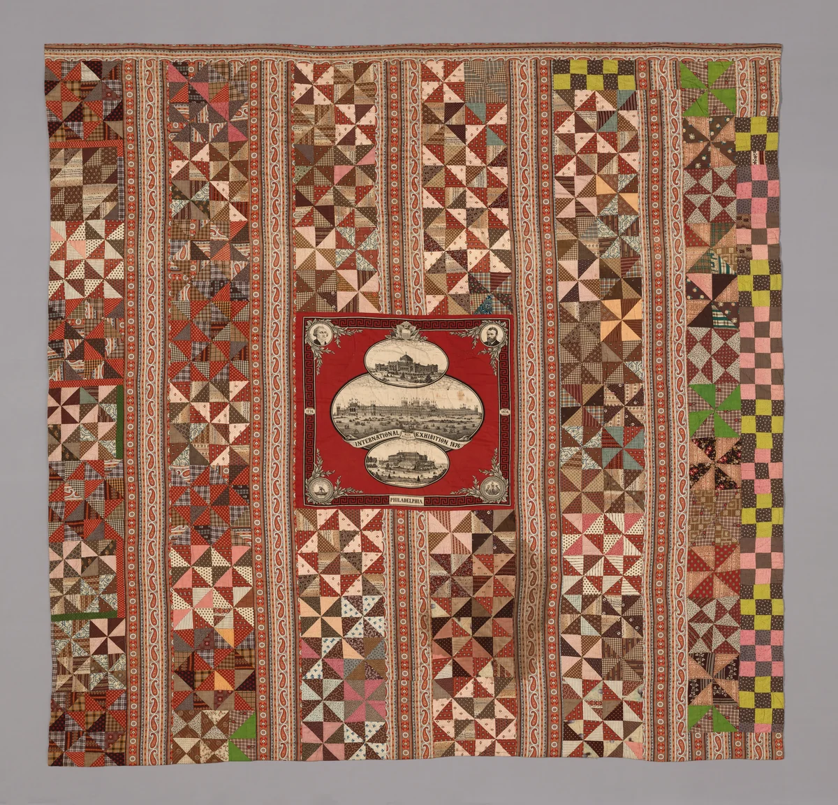 Philadelphia Centennial Exhibition Quilt by United States, textile, 1876-1900