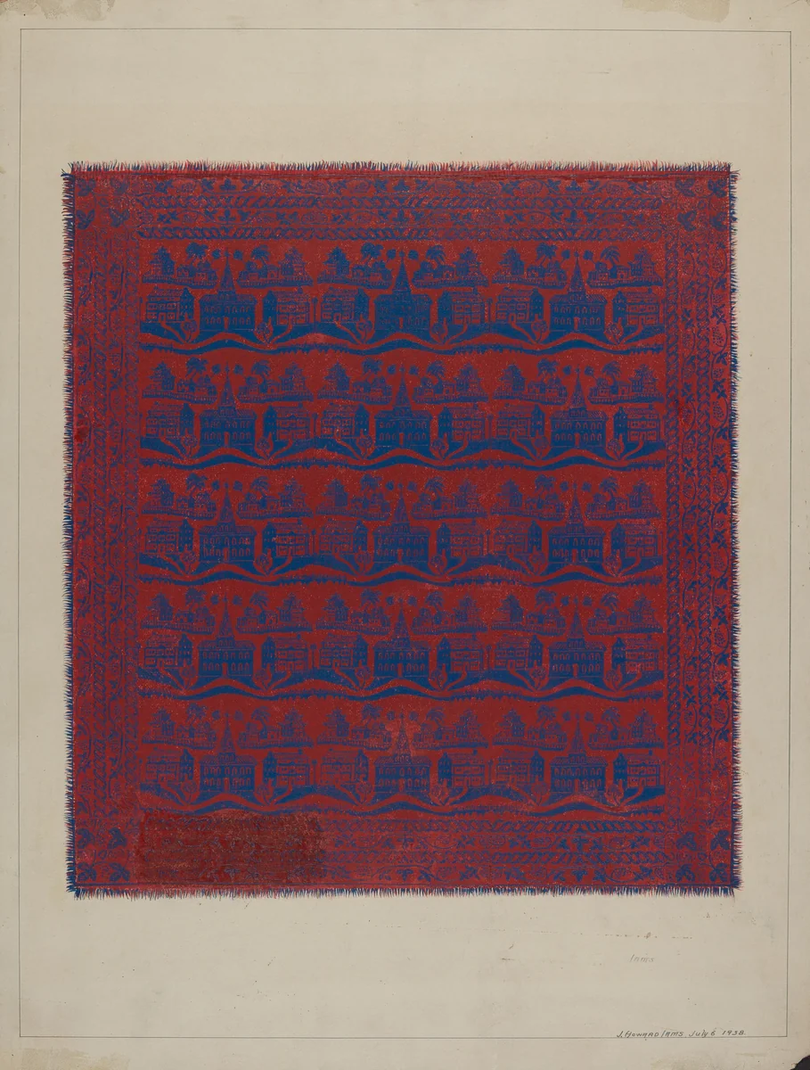 Coverlet by J. Howard Iams, index of american design, 1938
