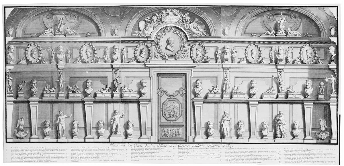 La Galerie de Girardon by Nicolas Chevalier, print, 1700-1800