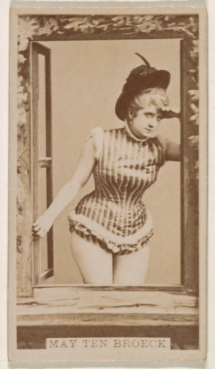 May Ten Broeck, from the Actresses series (N245) issued by Kinney Brothers to promote Sweet Caporal Cigarettes by Kinney Brothers Tobacco Company, photograph, 1890