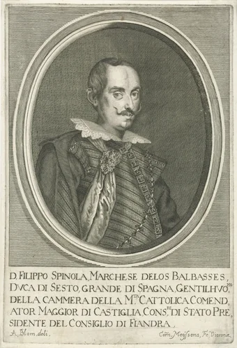 Portret van Filippo Spinola by Cornelis Meyssens, print, 1670-1674
