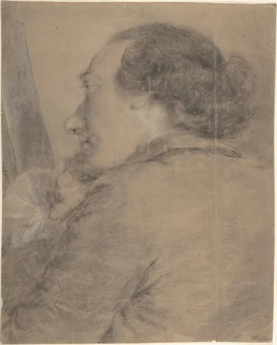 Portrait of a man by Thomas Frye, drawing, 1760