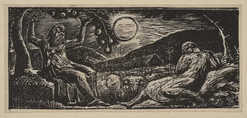 Thenot Under a Fruit Tree, from Thornton's "Pastorals of Virgil" by William Blake, print, 1821