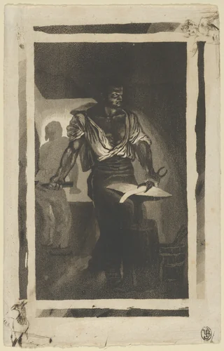A Blacksmith by Eugène Delacroix, print, 1820-1833