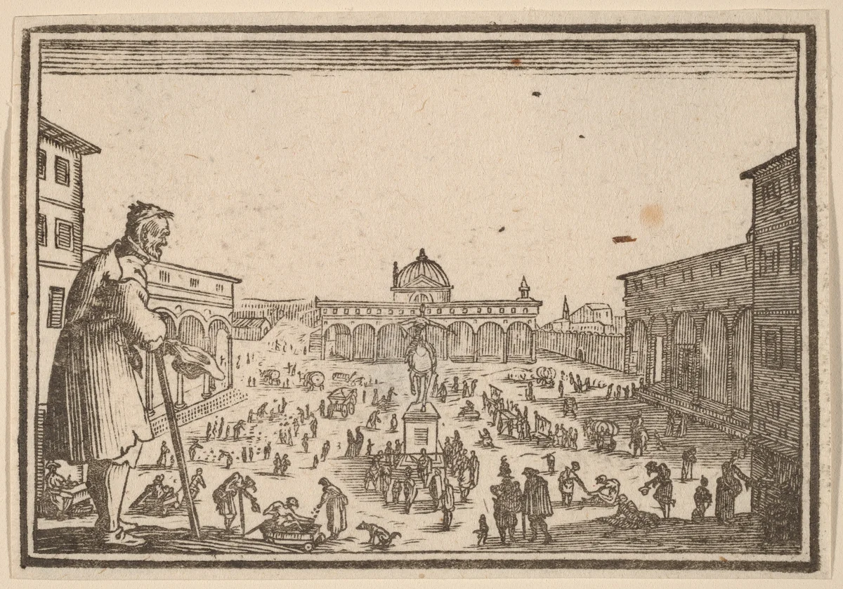 Piazza SS. Annunziata, Florence by Edouard Eckman
Jacques Callot, print, 1621