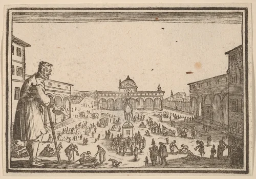 Piazza SS. Annunziata, Florence by Edouard Eckman
Jacques Callot, print, 1621