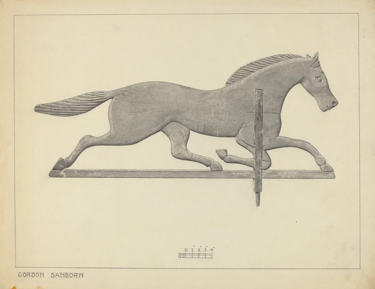 Horse Weather Vane by Gordon Sanborn, index of american design, 1937