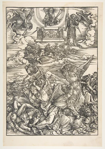 The Four Avenging Angels, from "The Apocalypse" by Albrecht Dürer, print, 1498