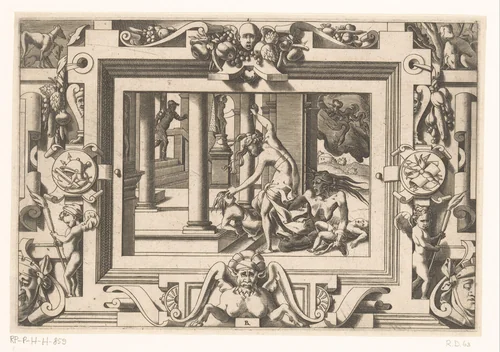 Medea vermoordt haar kinderen by Unknown, print, 1563