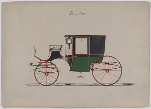 Design for Coupé, no. 3625 by Brewster & Co., drawing, 1880