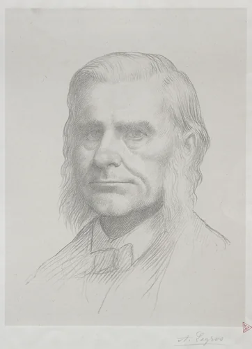 Portrait of Thomas Huxley (2nd Plate) by Alphonse Legros, print, 1857-1911