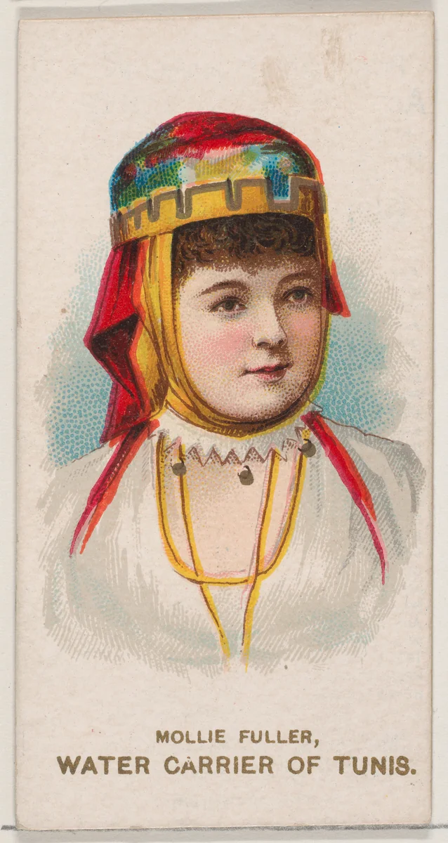 Mollie Fuller as a Water Carrier of Tunis, from the set Actors and Actresses, Second Series (N71) for Duke brand cigarettes by W. Duke, Sons & Co., print, 1888-1890
