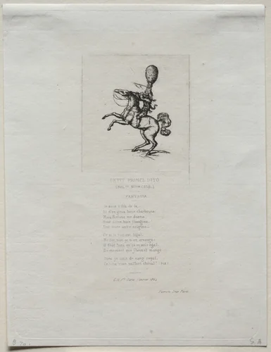 Little Prince Dito by Charles Meryon, print, 1864