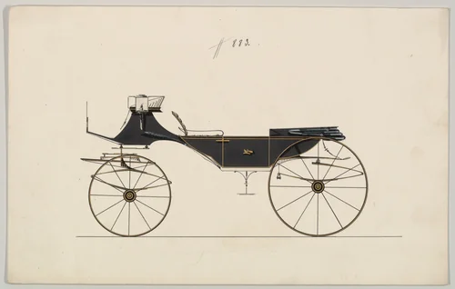 Design for Vis-à-vis, no. 883 by Brewster & Co., drawing, 1850-1870