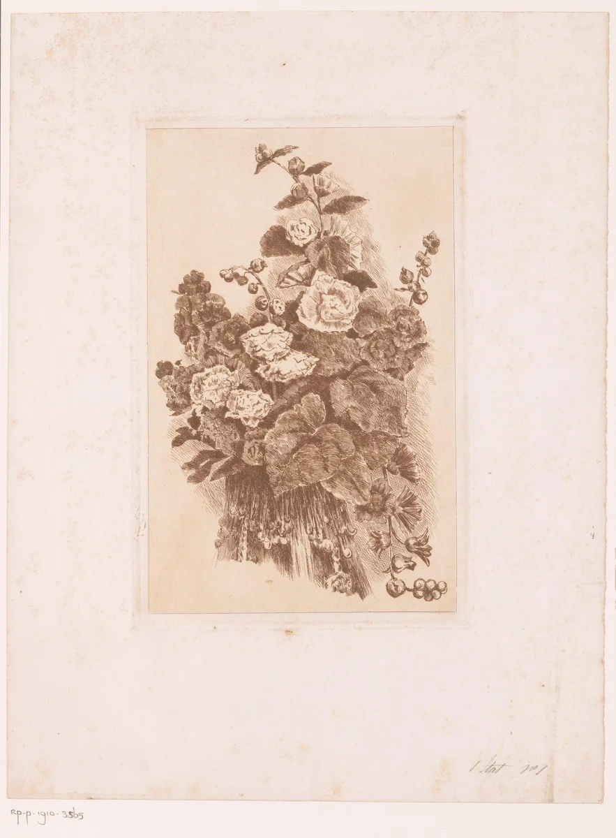 Bloemstilleven by Jules Guiette, print, 1883