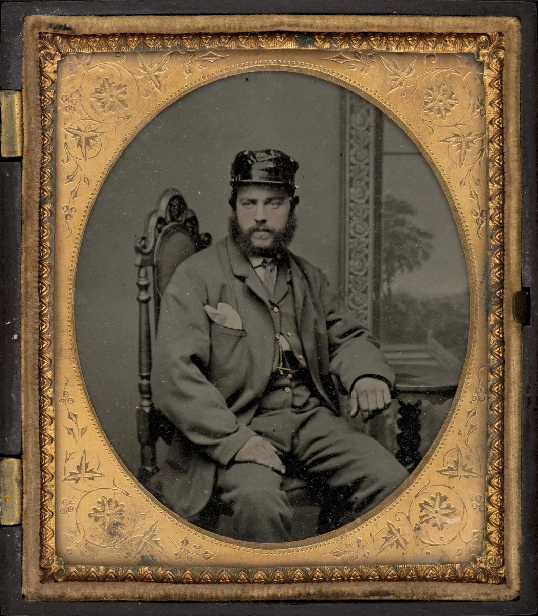 Portrait of a Soldier by American 19th Century, photograph, 1860-1869