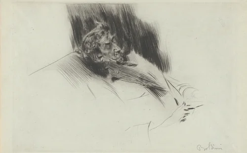 Whistler Asleep by Giovanni Boldini, print, 1897