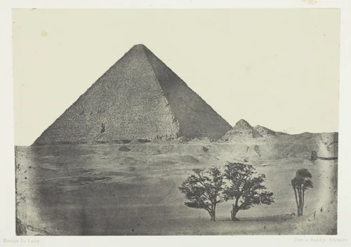 Pyramide de Chéops, Egypte Moyenne, plate 9 from the album "Egypte, Nubie, Palestine et Syrie" (1852) by Aimé Rochas, photograph, 1849-1851