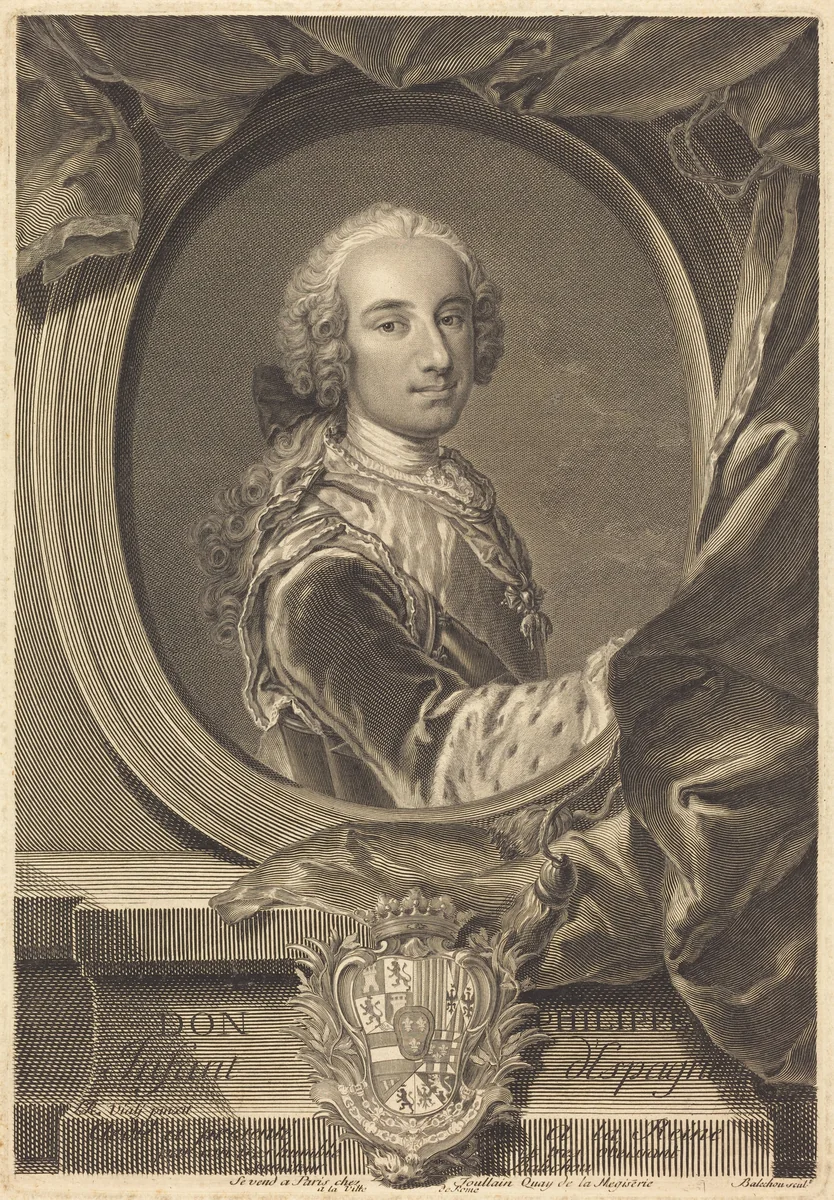Don Philippe, Infant d'Espagne by Jean-Joseph Balechou; Louis Rene de Vialy, print, 1716-1764