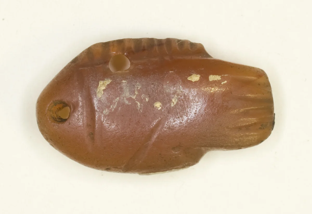 Amulet of a Fish by Egyptian, metalwork, -1700