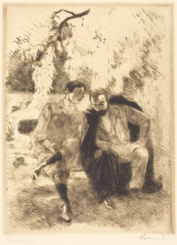 Confidences by Albert Besnard, print, 1900
