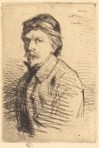 August Delatre by James McNeill Whistler, print, 1858