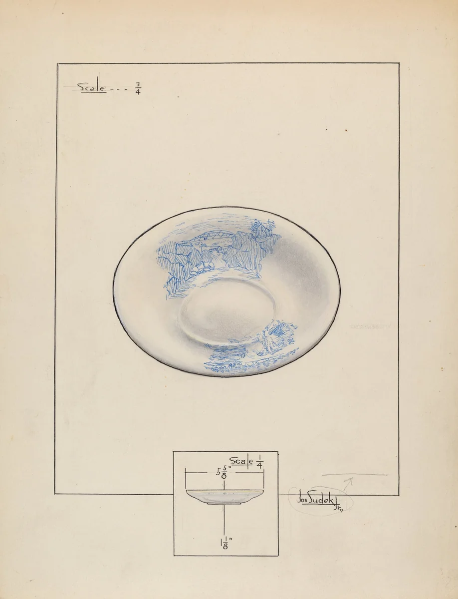 Saucer by Joseph Sudek, index of american design, 1936
