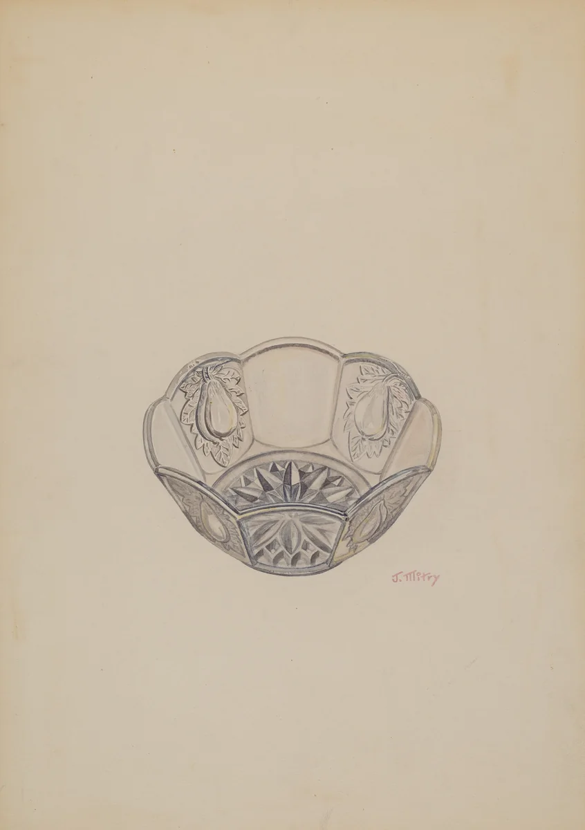 Dessert Dish by Joseph Mitry, index of american design, 1941